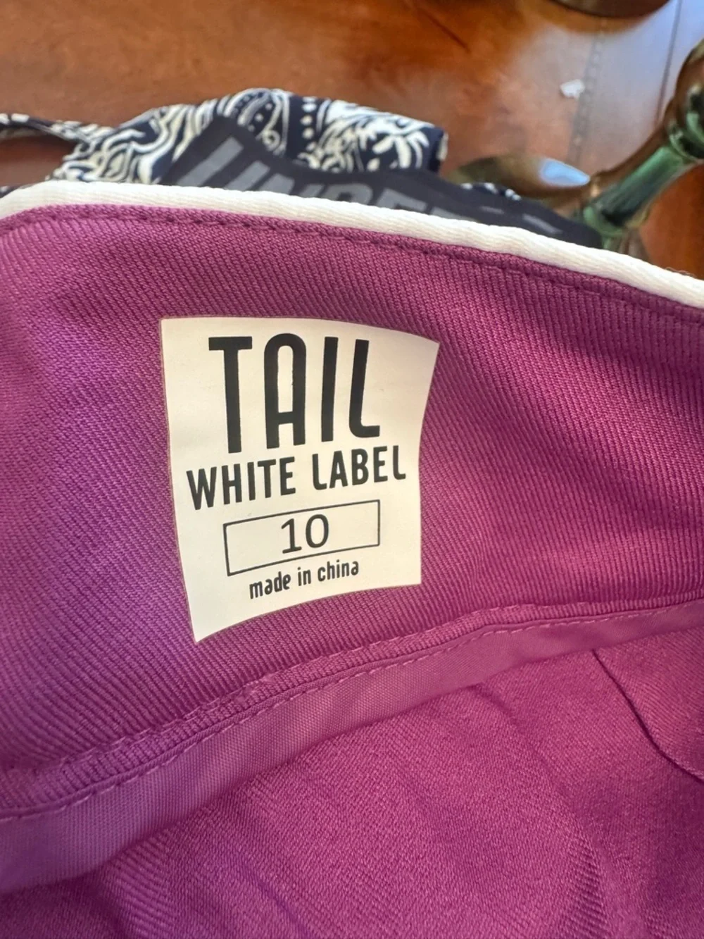 Tail Magenta Bermuda Shorts with Cream Trim